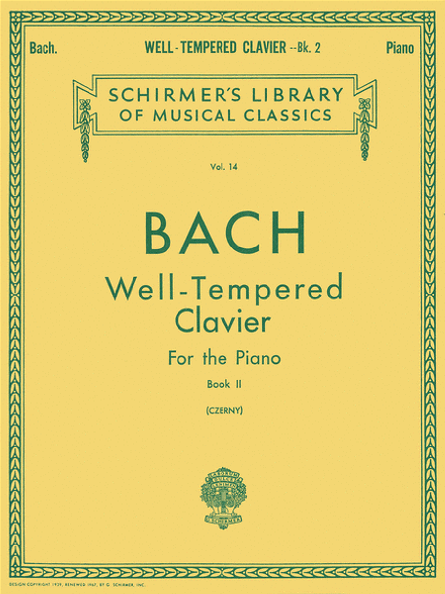 Well Tempered Clavier – Book 2 Piano Solo scores gallery preview page 1