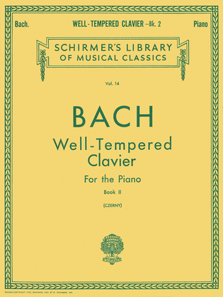 Book cover for Well Tempered Clavier – Book 2