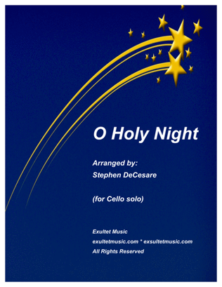 Book cover for O Holy Night (for Cello solo and Piano)