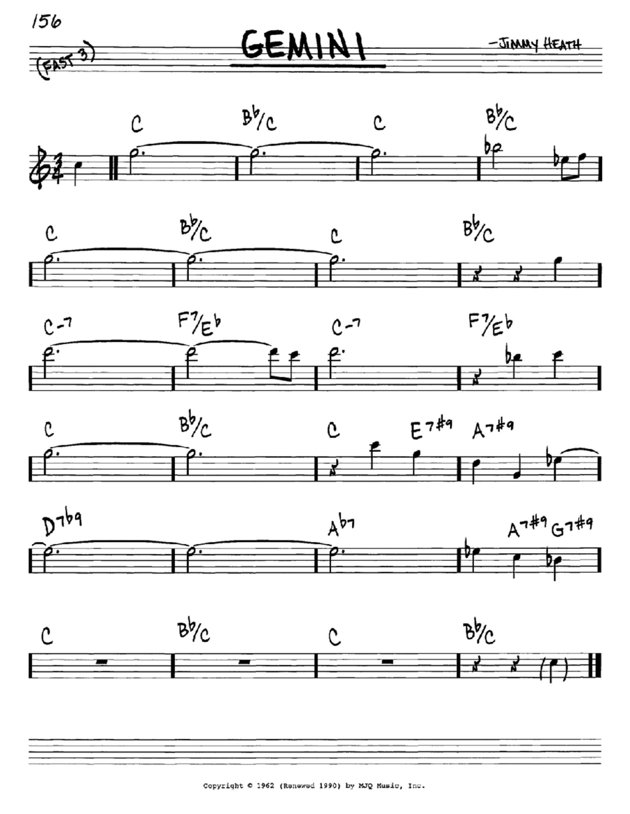 Gemini E-Flat Instrument scores gallery preview page 1
