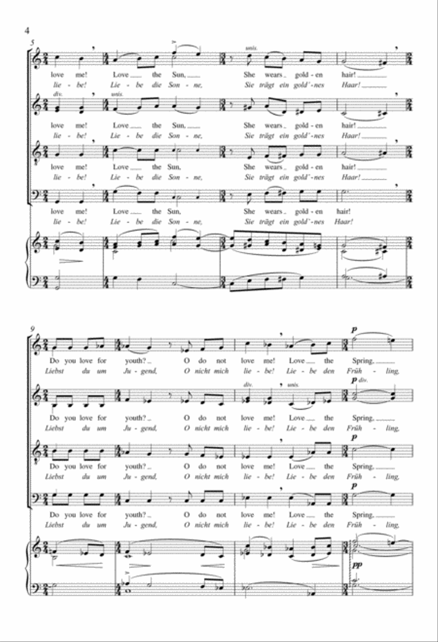 Do You Love for Beauty? (Liebst du um Schönheit) 4-Part scores gallery preview page 3