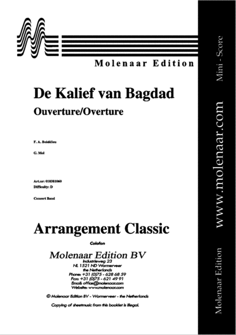 De Kalief van Bagdad Concert Band scores gallery preview page 2