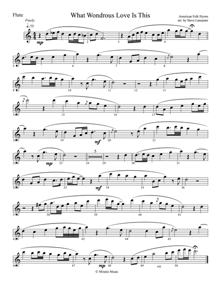 What Wondrous Love Is This - Celtic arr. for Flute & Piano image number null
