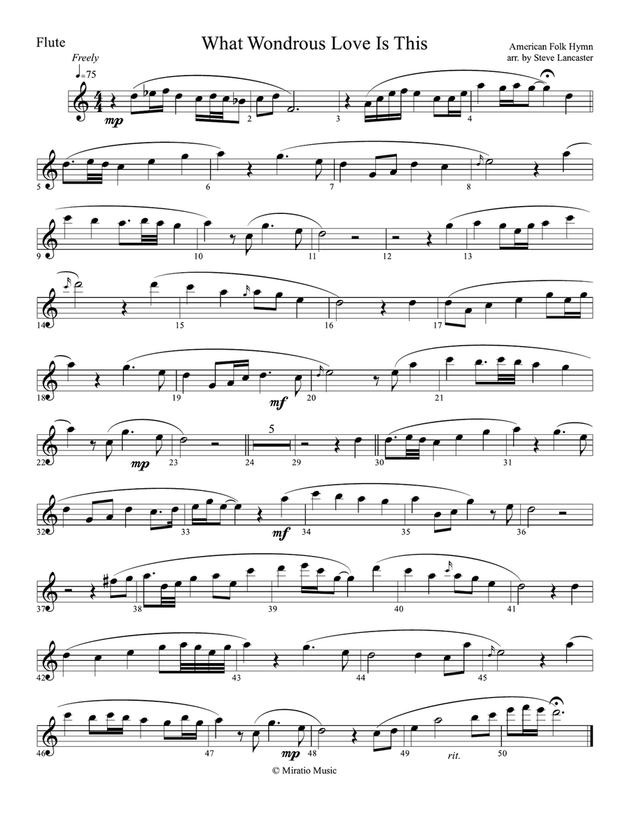 What Wondrous Love Is This - Celtic arr. for Flute & Piano image number null