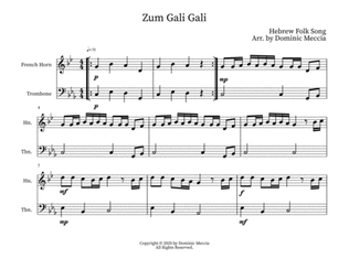 Zum Gali Gali- French Horn and Trombone Duet