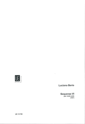 Book cover for Sequenza 6, Solo Viola