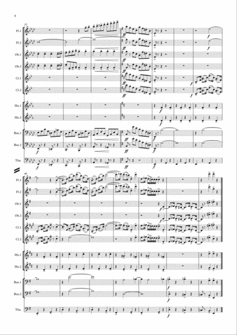 Dance Of The Knights Woodwind Quintet scores gallery preview page 4