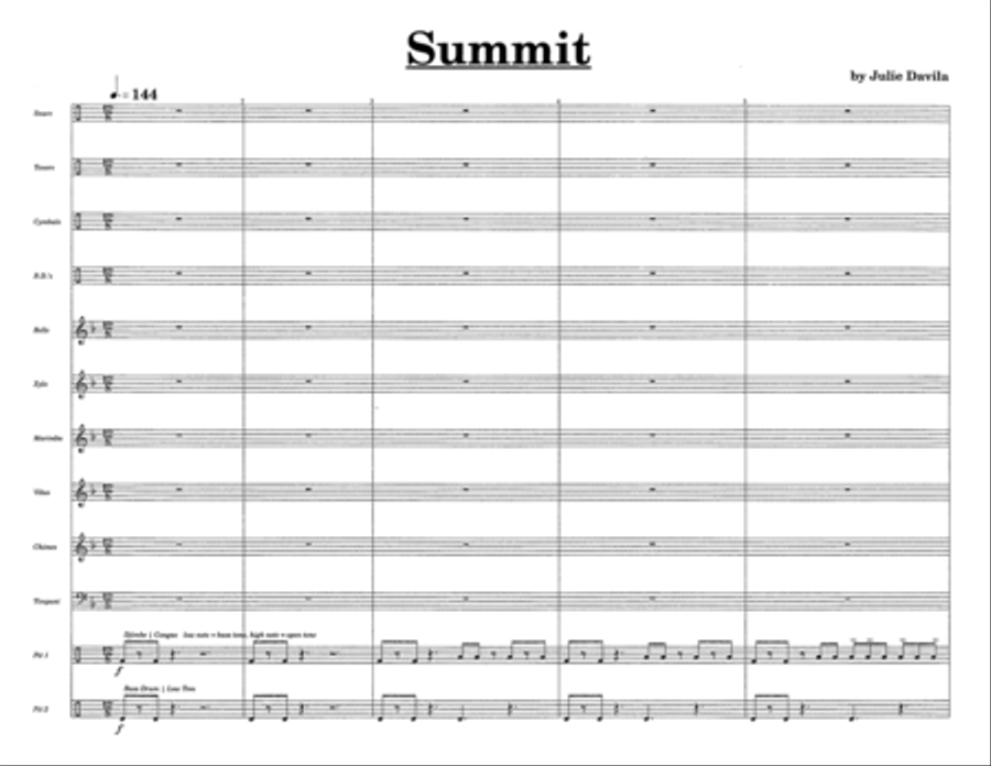 Summit w/Tutor Tracks Percussion Ensemble scores gallery preview page 3