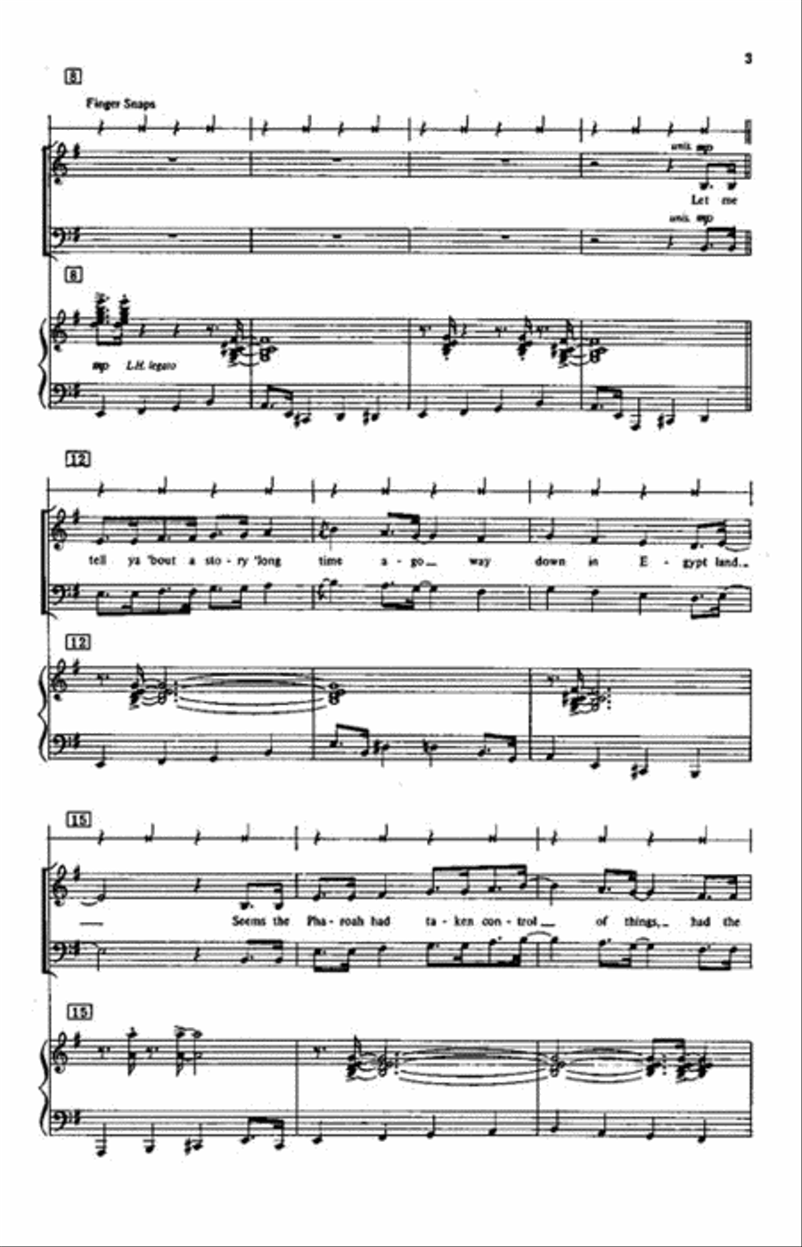 Go Down Moses 4-Part scores gallery preview page 3