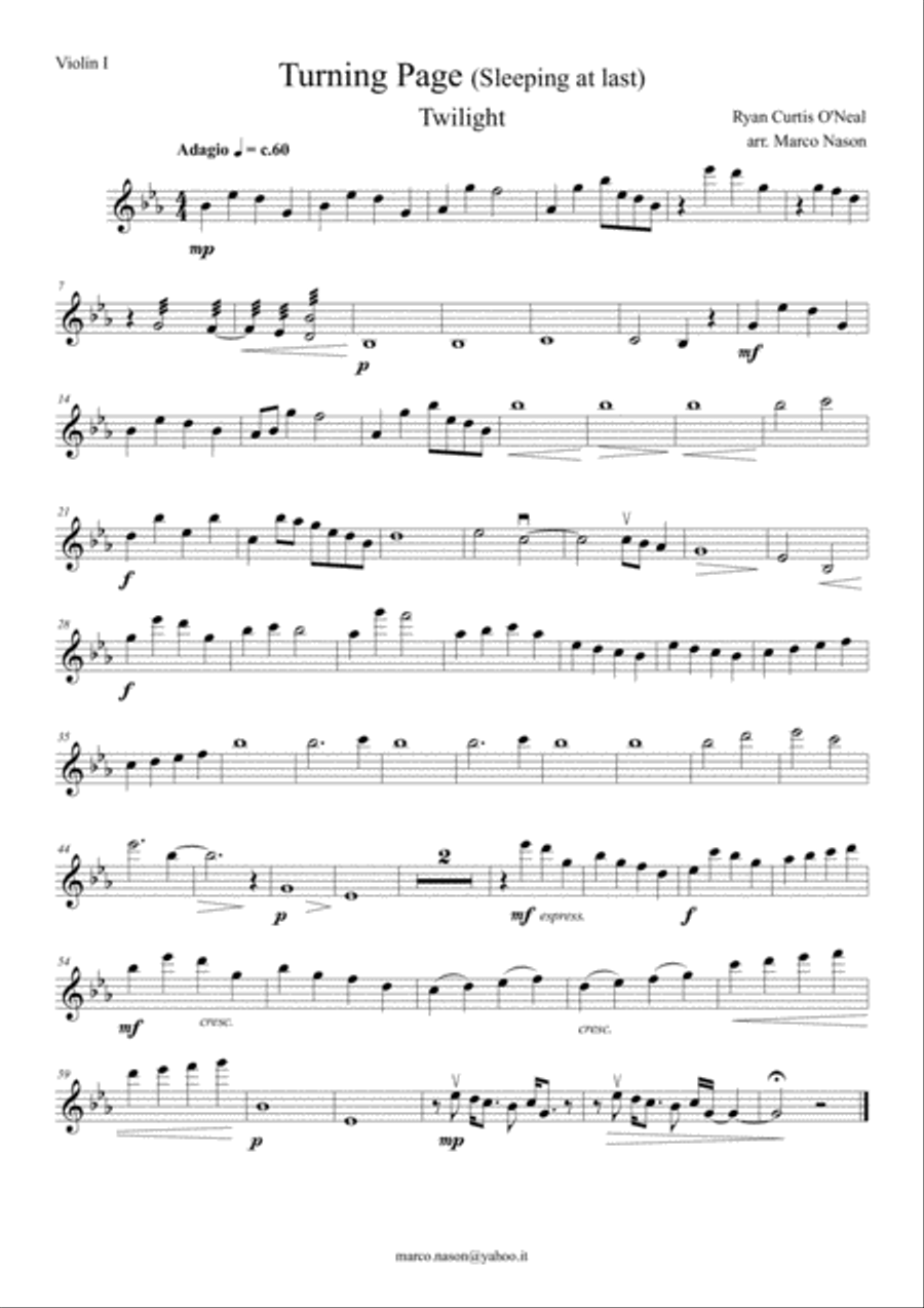 Turning Page String Quartet scores gallery preview page 1