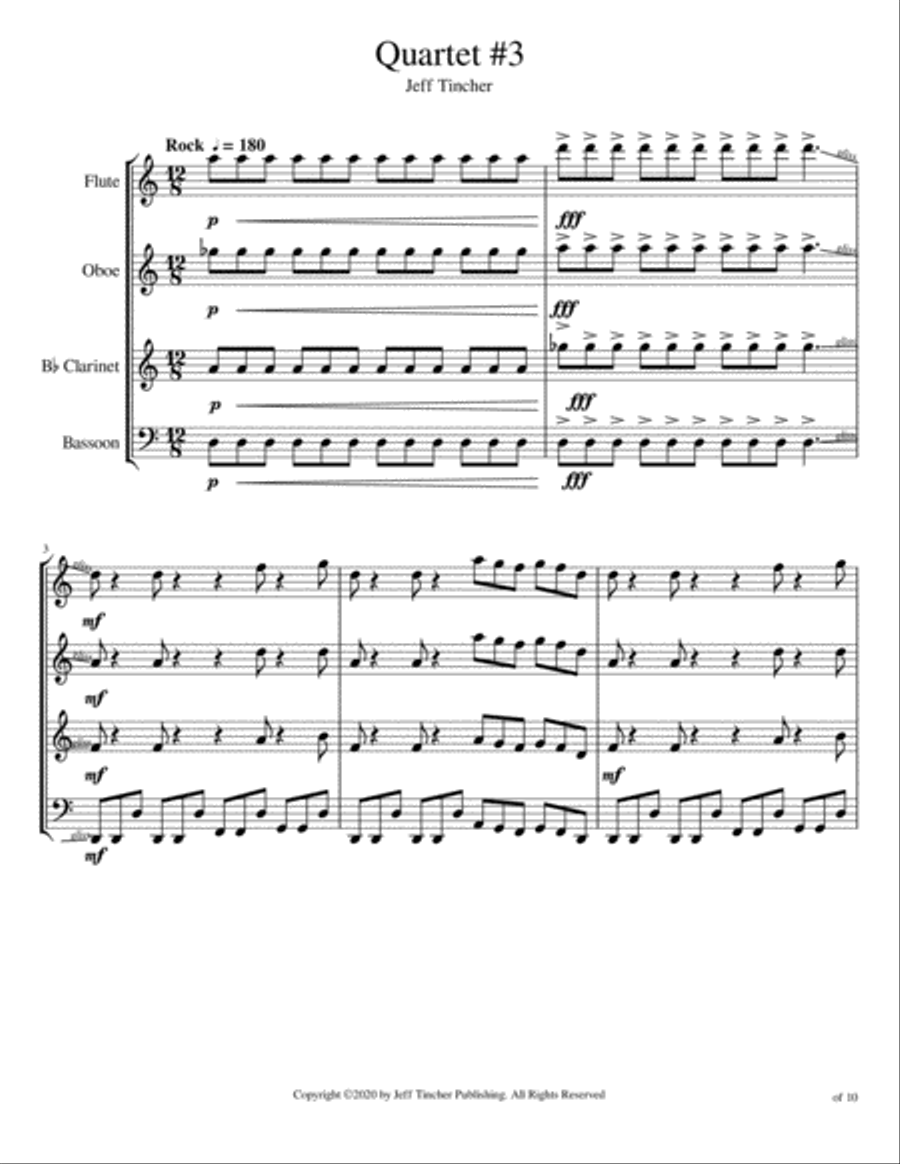 Quartet #3 Woodwind Quartet scores gallery preview page 2