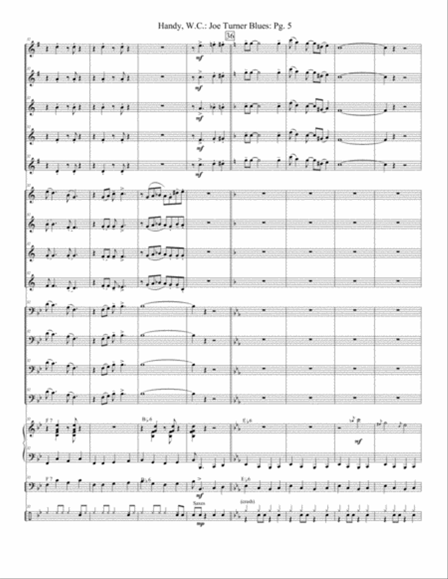 Joe Turner Blues Joe Turner Blues Jazz Ensemble scores gallery preview page 5
