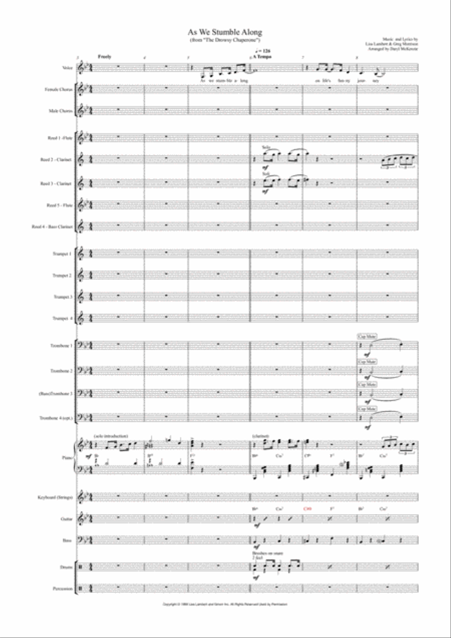 As We Stumble Along Jazz Ensemble scores gallery preview page 1