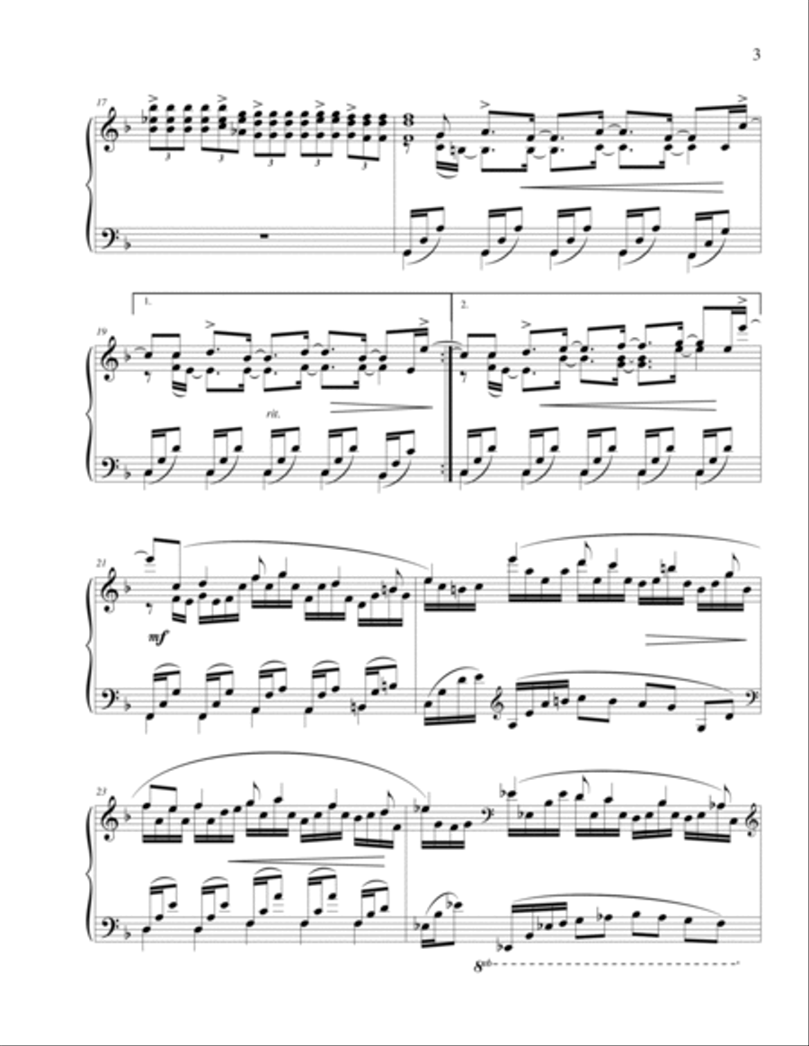Arrhythmia in D Minor Piano Solo scores gallery preview page 3