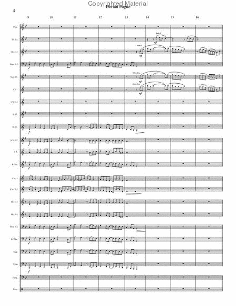 Dorian Fugue Concert Band scores gallery preview page 4