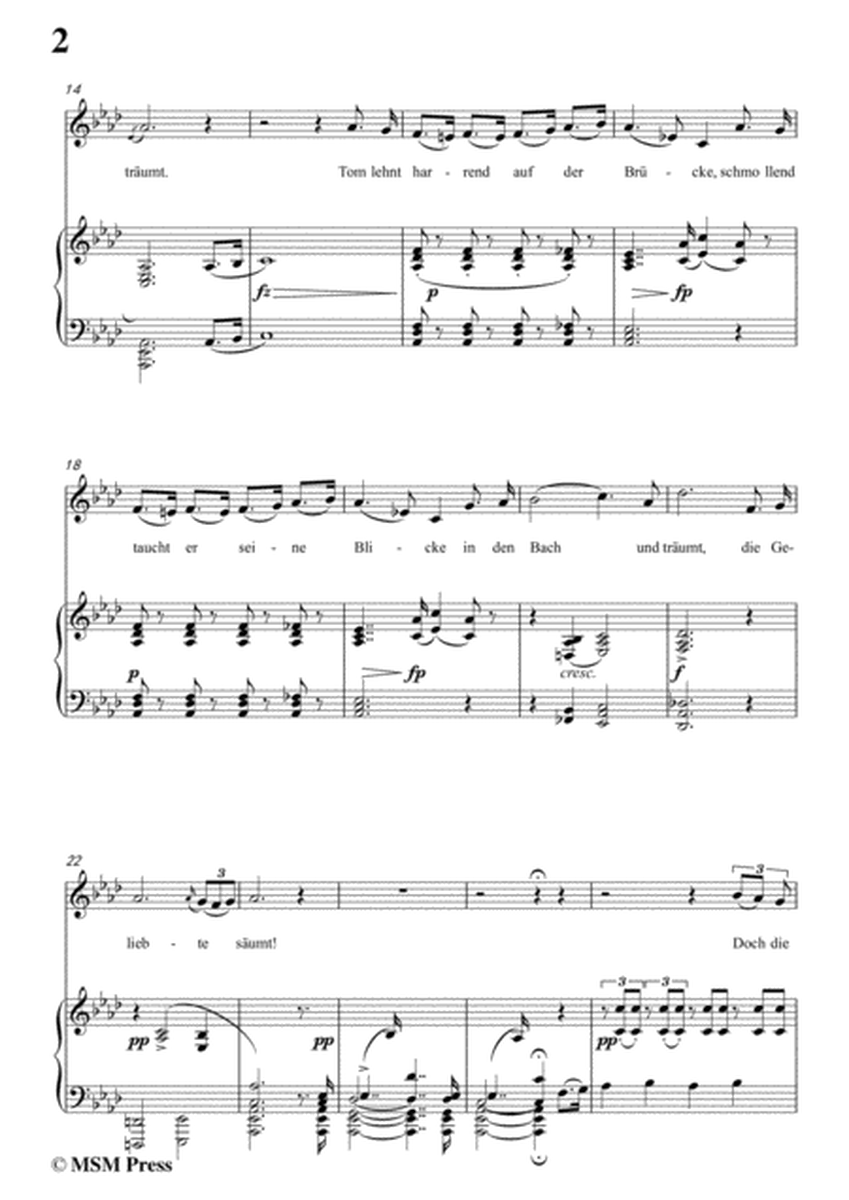 Schubert-Wiederschein,in A flat Major,for Voice&Piano image number null