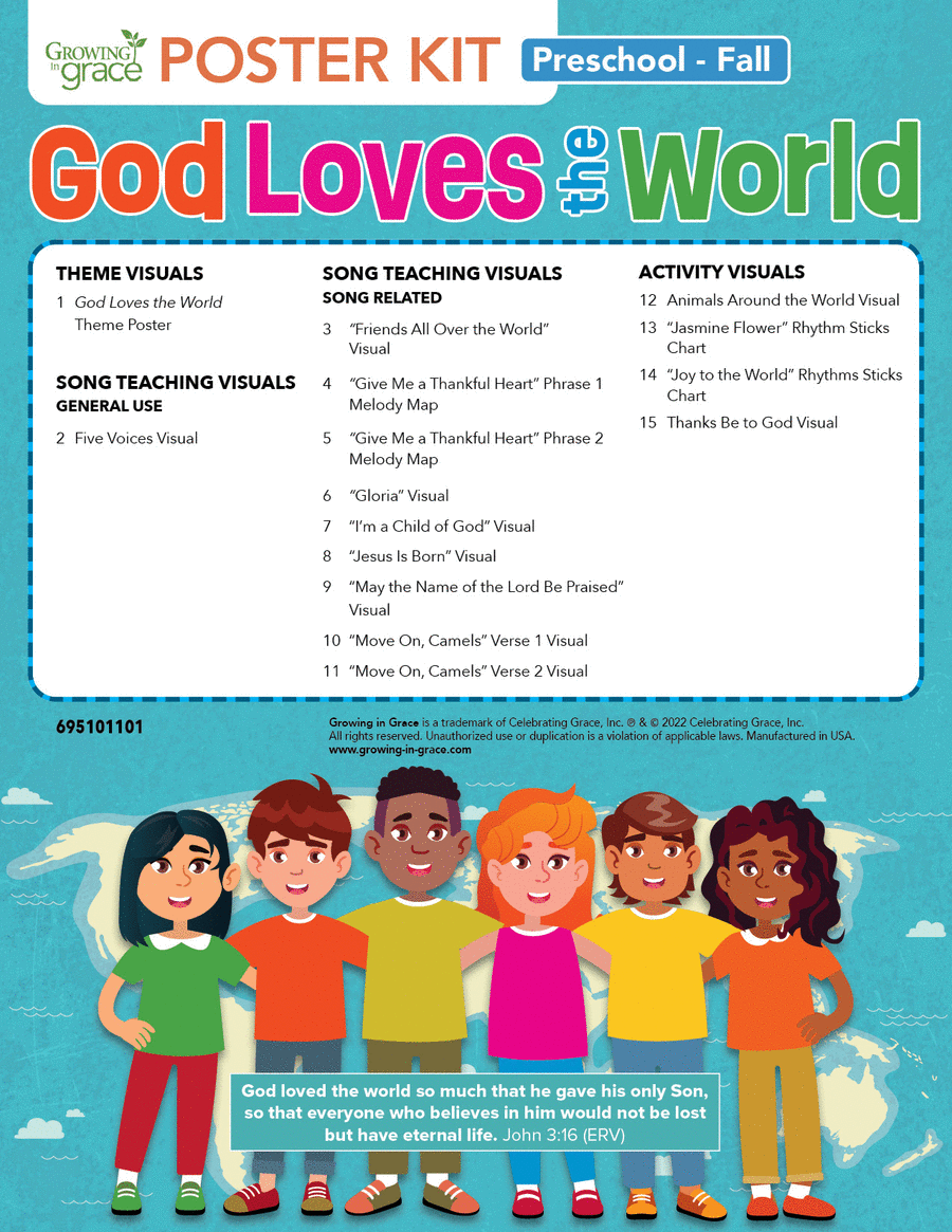 God Loves the World (Fall) Preschool Poster Kit Posters & Prints scores gallery preview page 1