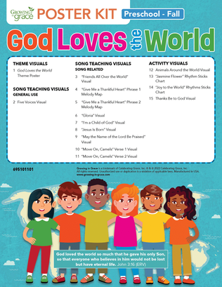 God Loves the World (Fall) Preschool Poster Kit