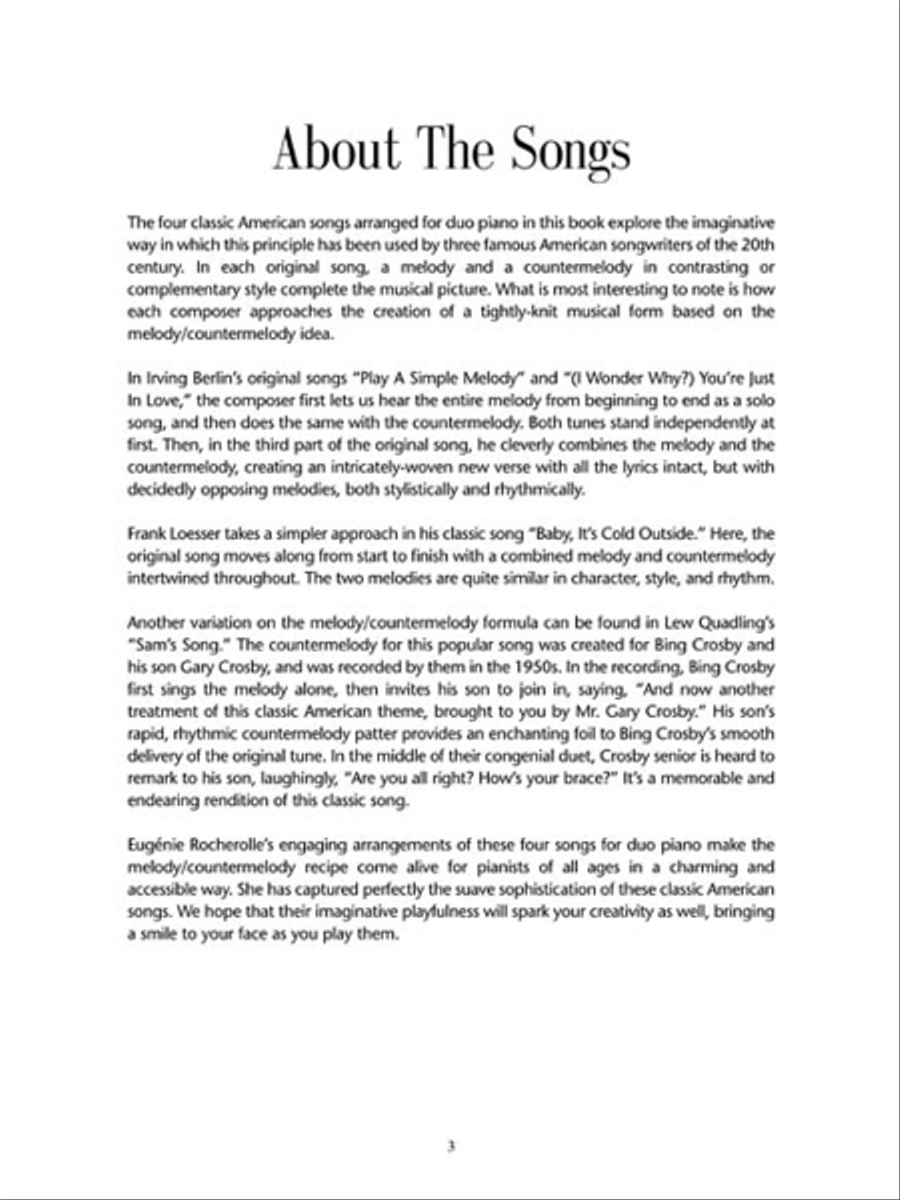 Melody Times Two Classic Counter-Melodies for Two Pianos, Four Hands Piano Method scores gallery preview page 3