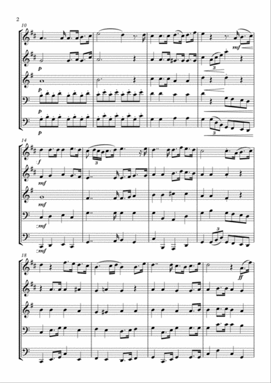 Das Lied von Brabant Brass Ensemble scores gallery preview page 2