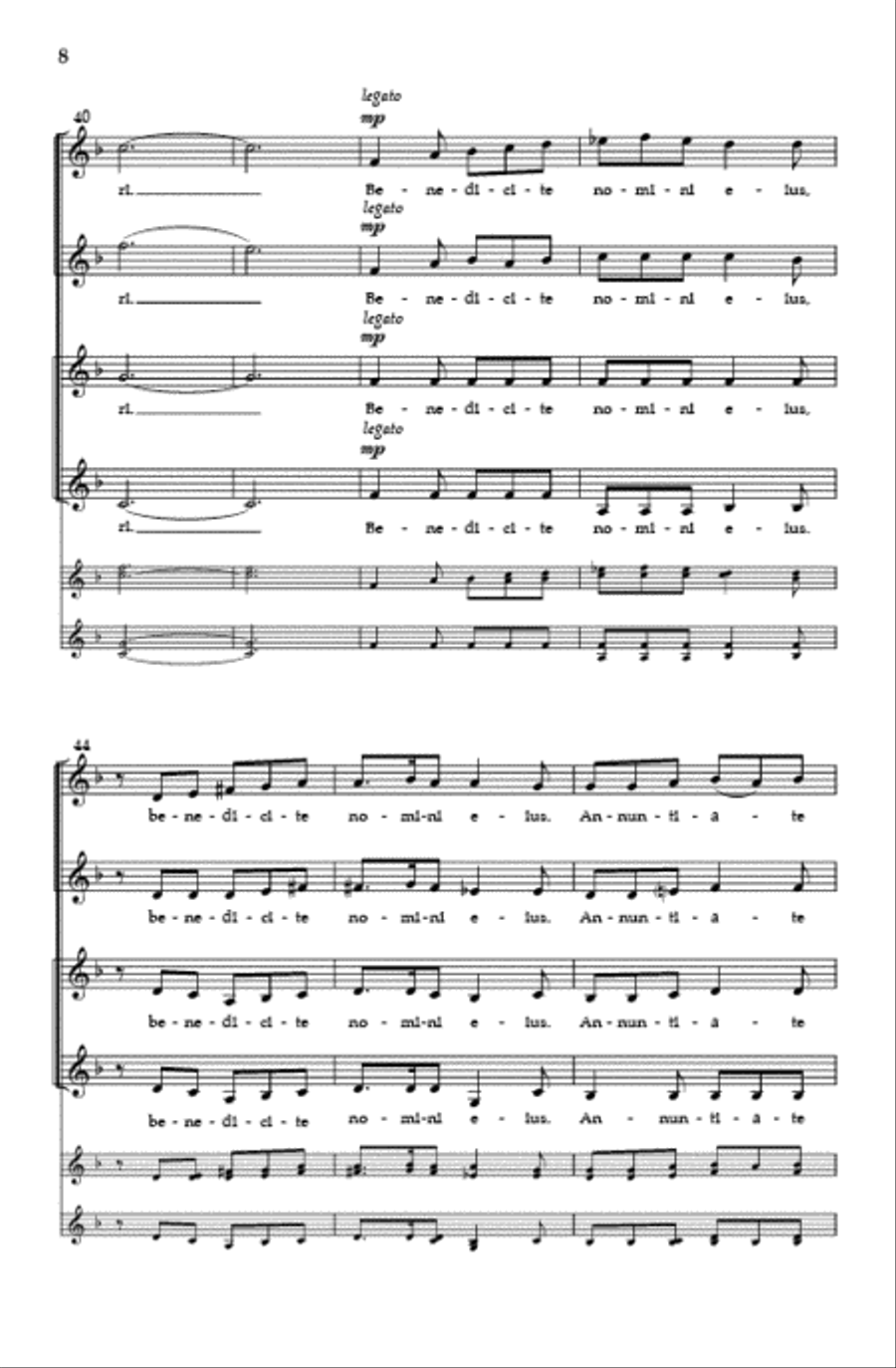 Cantate Domino (SSAA) SSAA scores gallery preview page 7