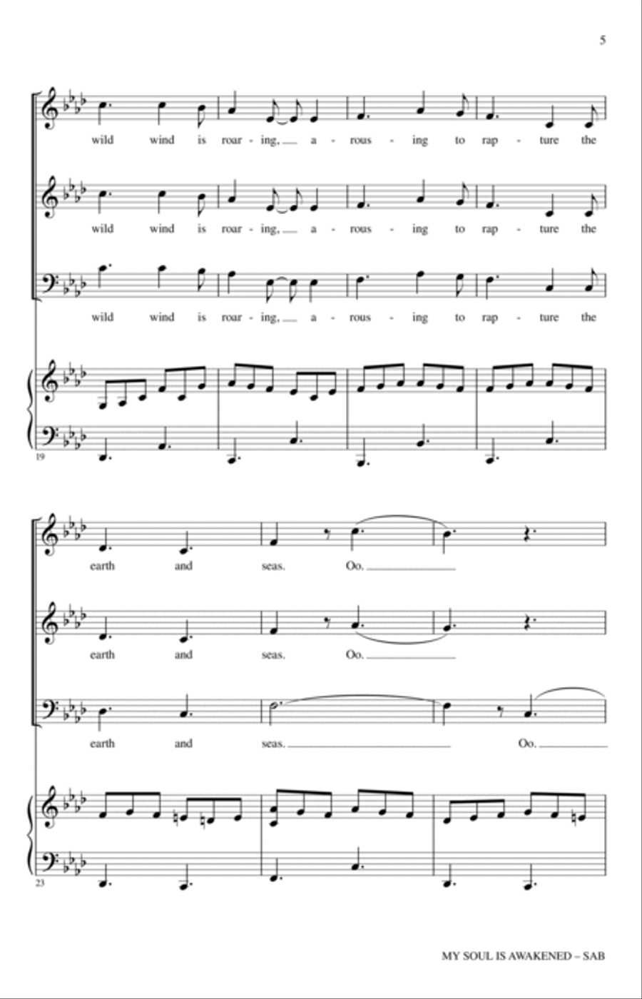 My Soul Is Awakened 3-Part scores gallery preview page 3