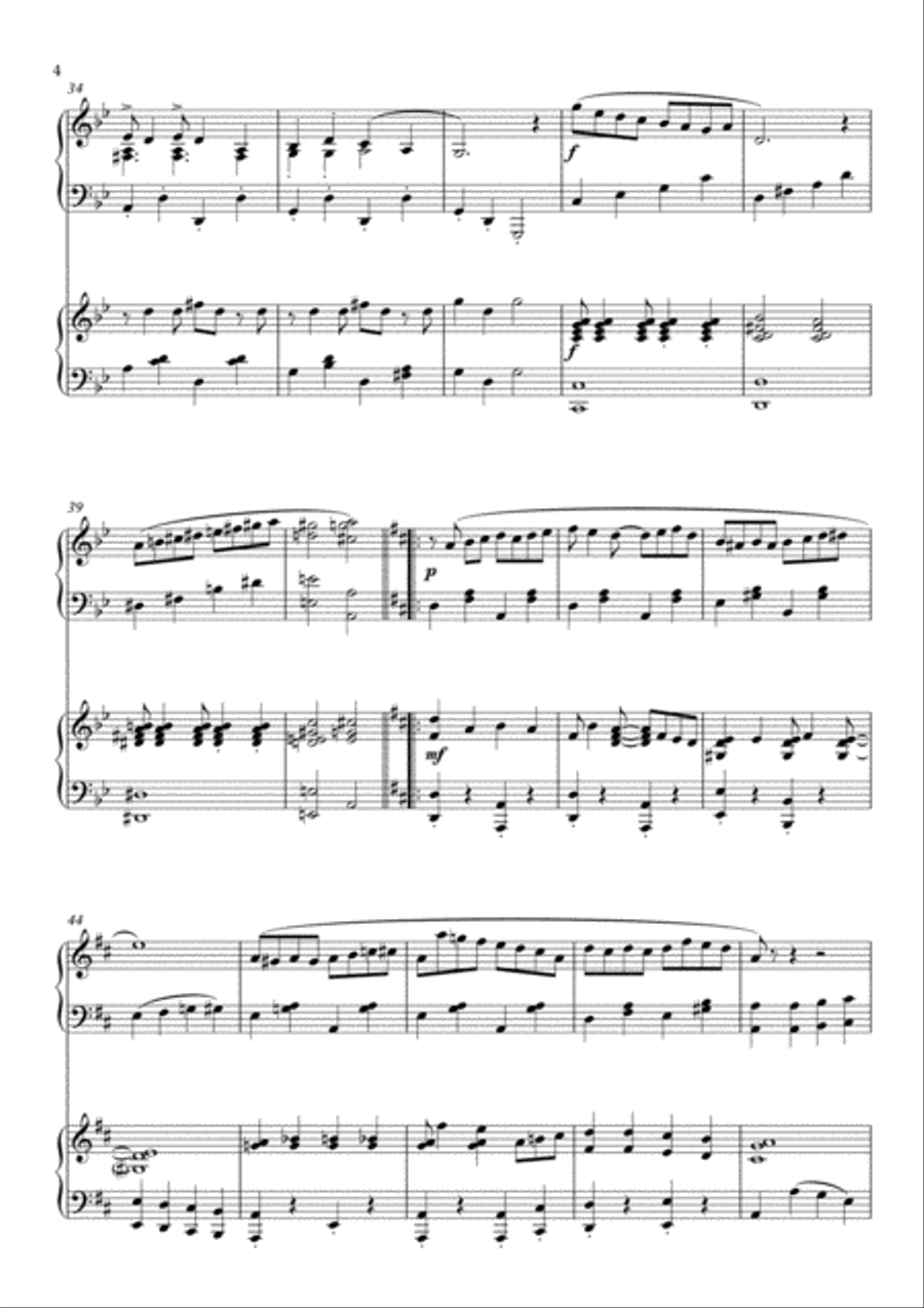 Rainy Day Rag by Simon Peberdy for 2 pianos, 4 hands 2 Pianos, 4-Hands scores gallery preview page 4