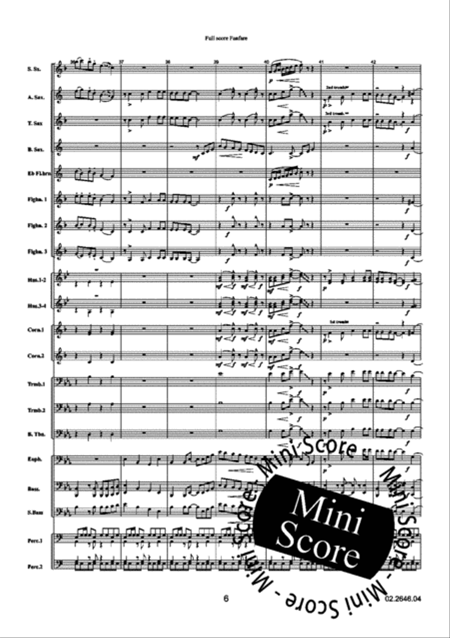 Day Oh Fanfare Band scores gallery preview page 10