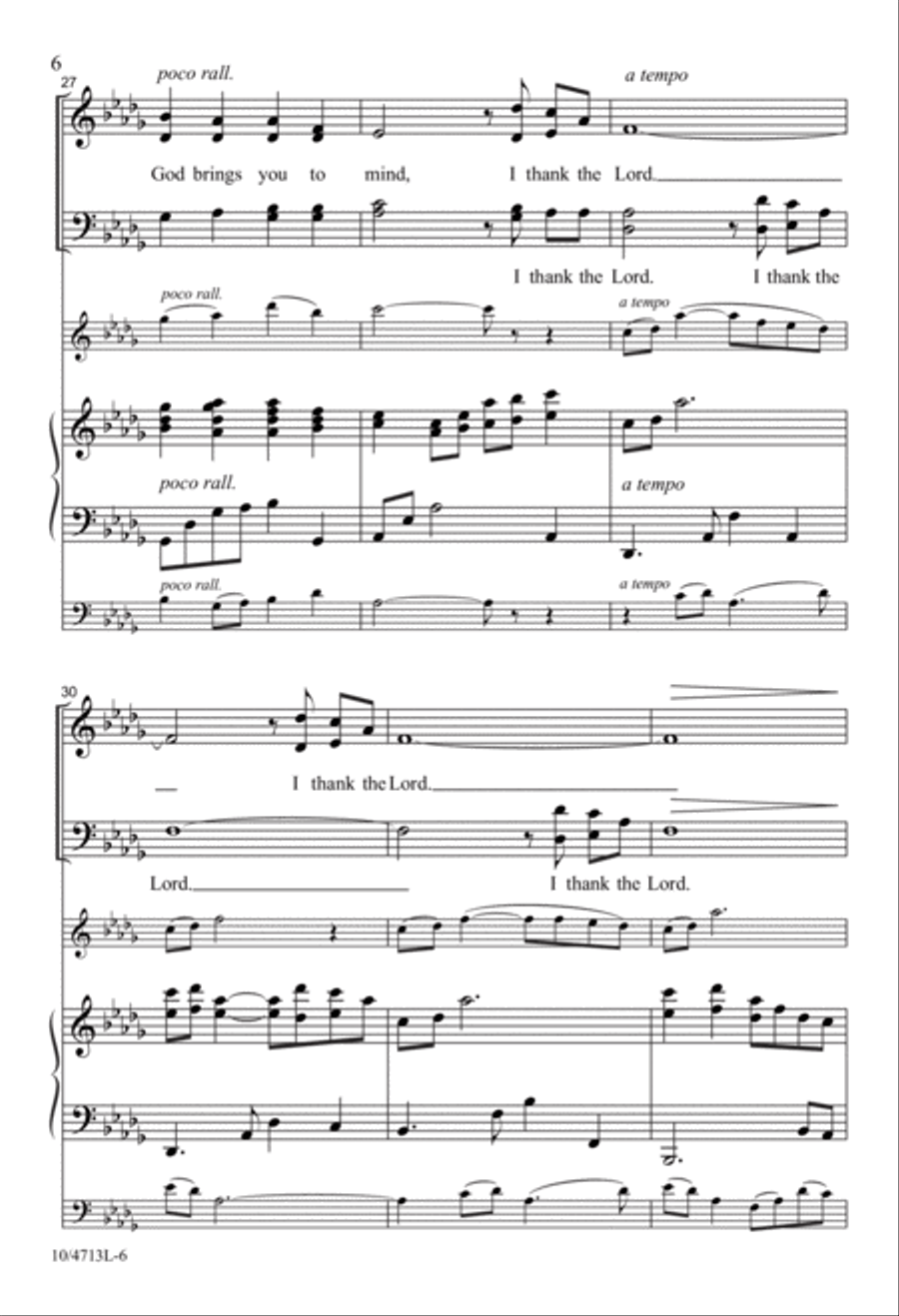 Every Time I Think of You 4-Part scores gallery preview page 6