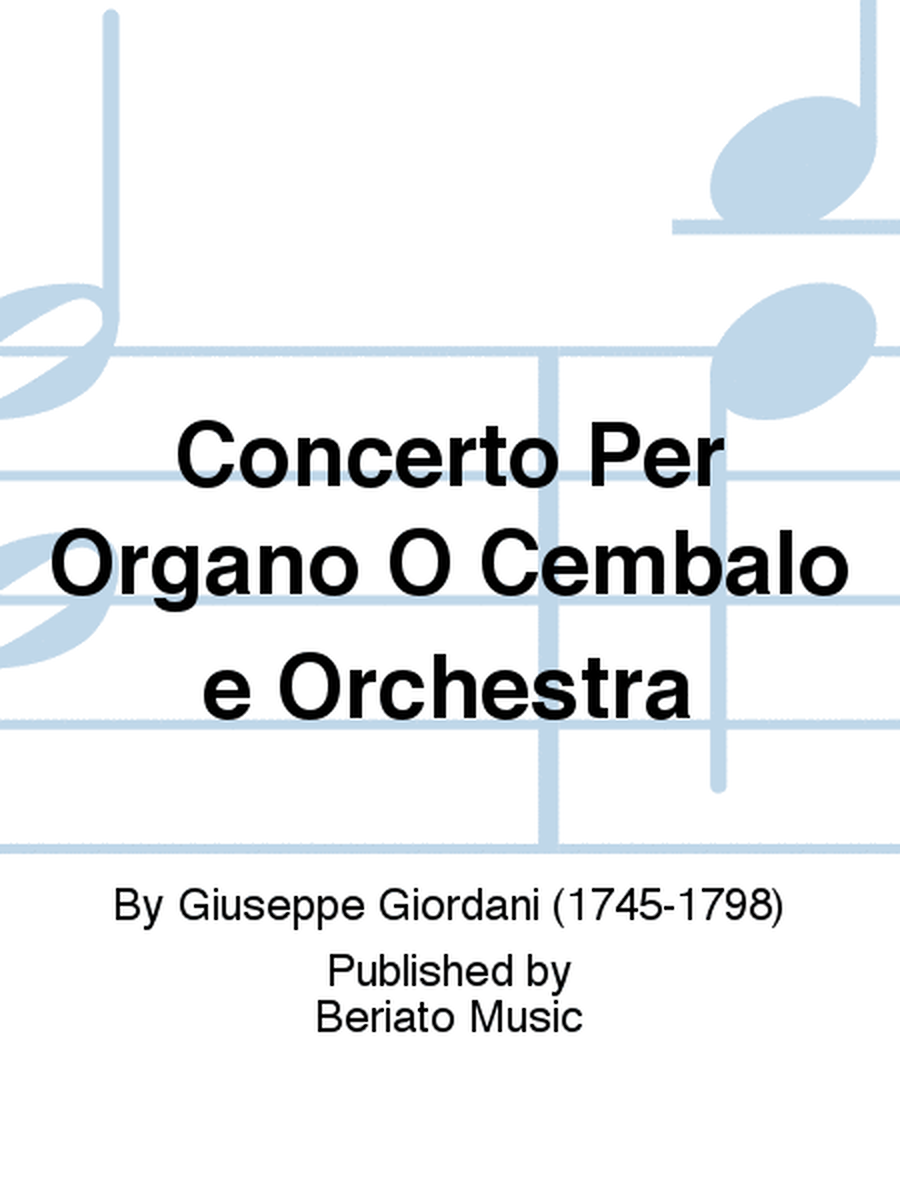 Concerto Per Organo O Cembalo e Orchestra