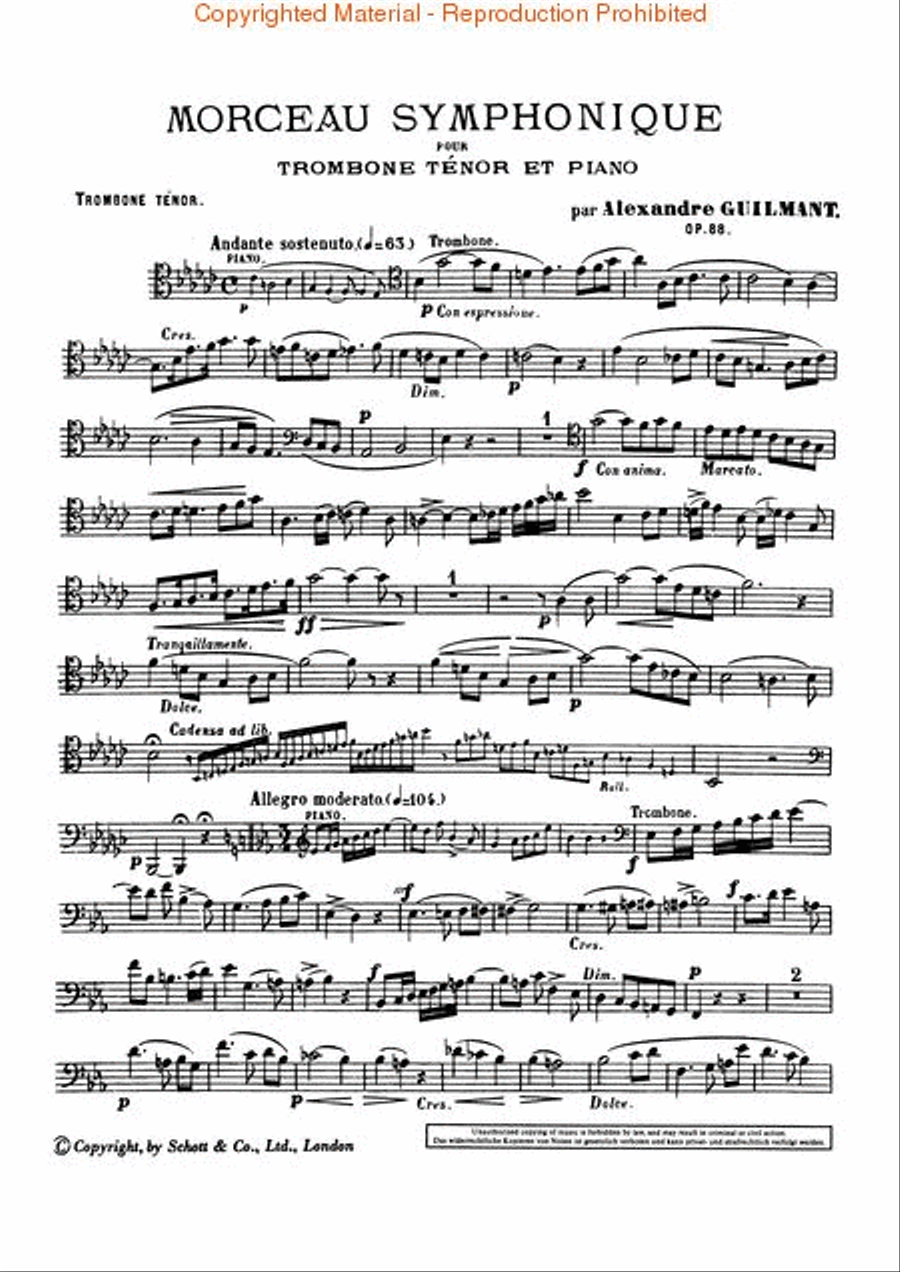 Morceau Symphonique, Op. 88 Piano Accompaniment scores gallery preview page 4
