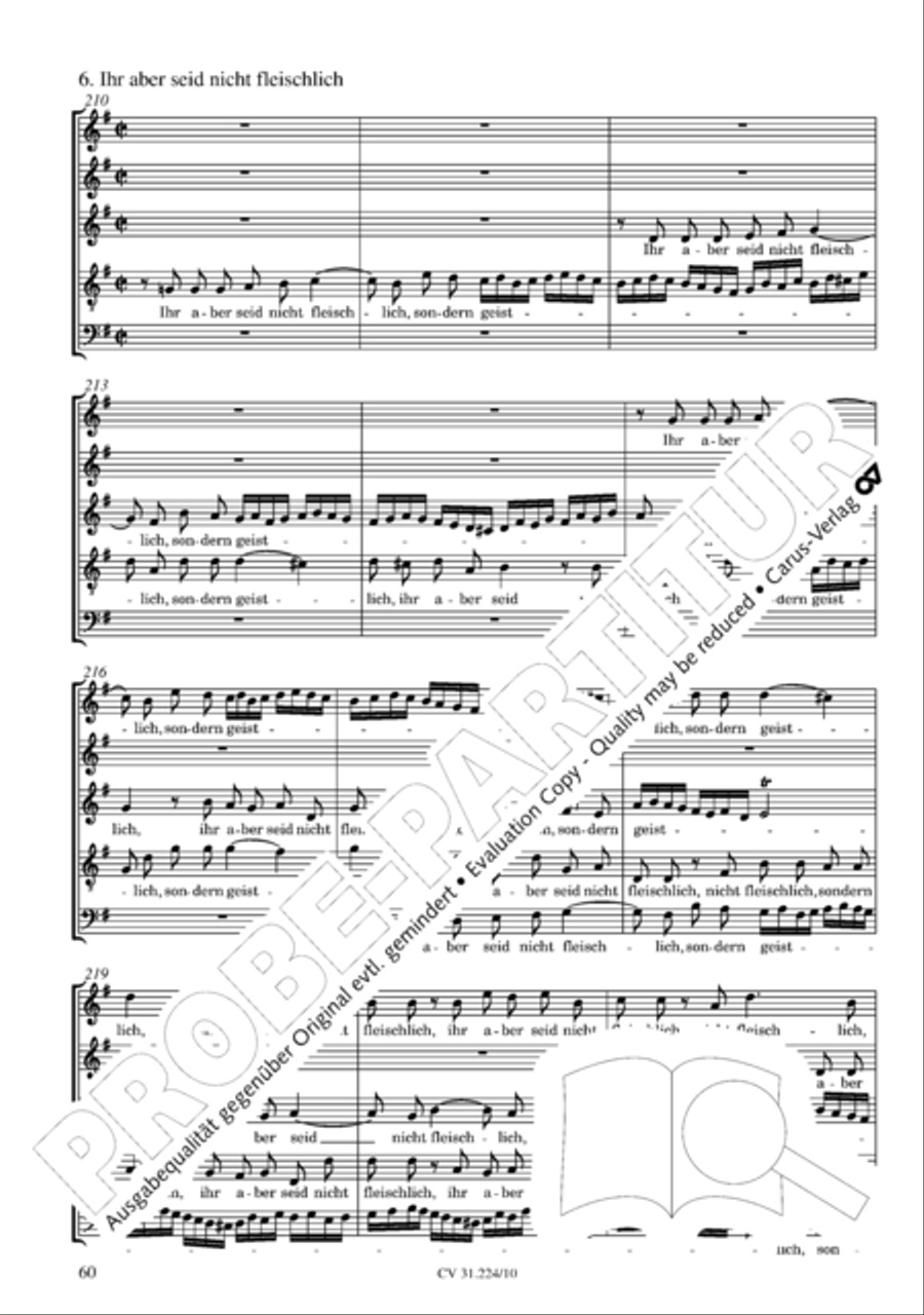The complete motets (without Bc) Choir scores gallery preview page 67