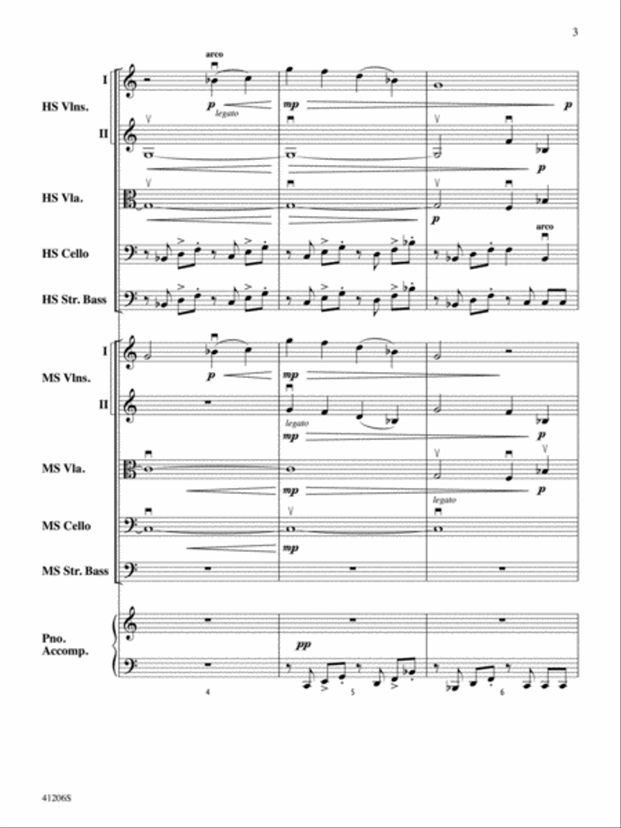 Newtown Peace Anthem: Score String Orchestra scores gallery preview page 3