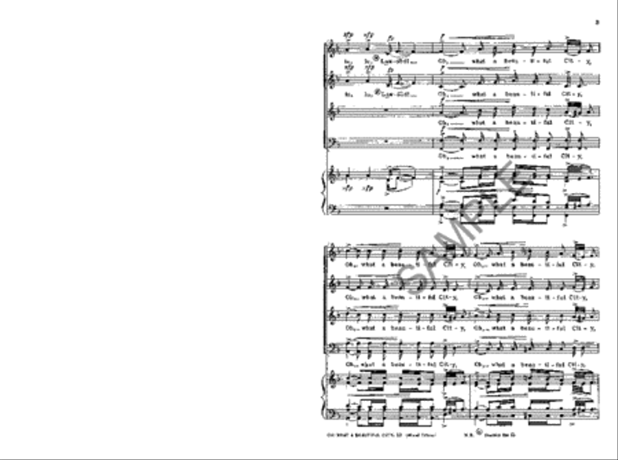 Oh, What a Beautiful City - SATB 4-Part scores gallery preview page 2