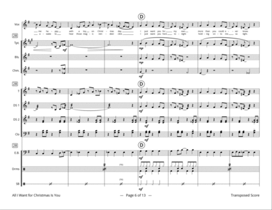 All I Want For Christmas Is You Steel Drum Band scores gallery preview page 6