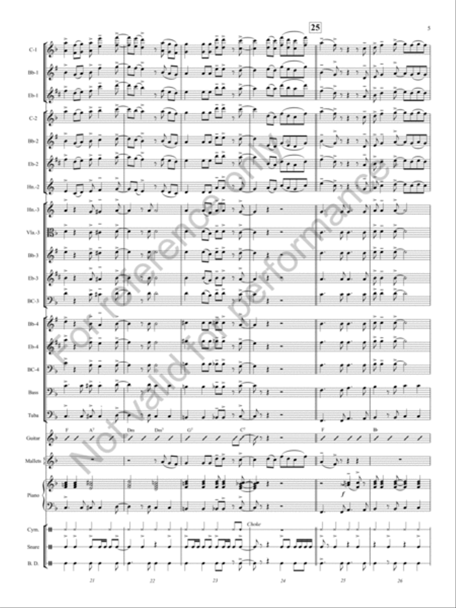 Gospel John Concert Band scores gallery preview page 5