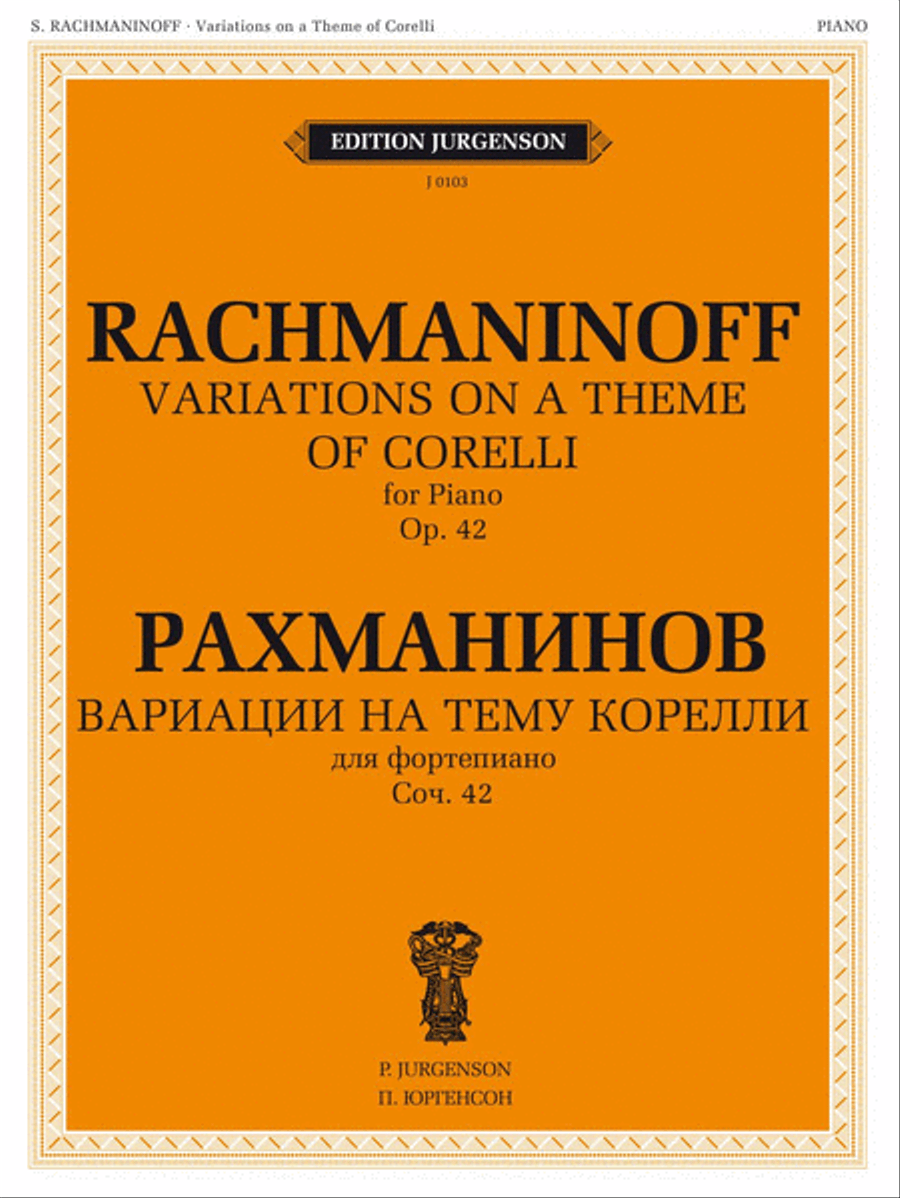 Variations on a Theme of Corelli, Op. 42 Piano Solo scores gallery preview page 1