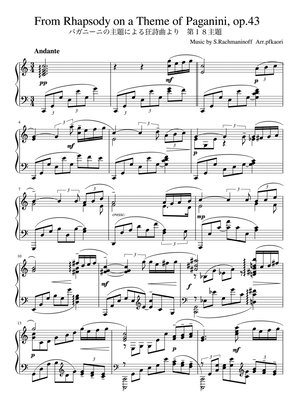 "Vasil'evich:Rapsodie sur un thème de Paganini Op.43 pour Piano et Orchestre" (Cdur)