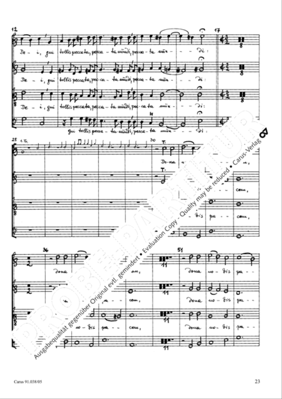 Missa Salvatoris 4-Part scores gallery preview page 24