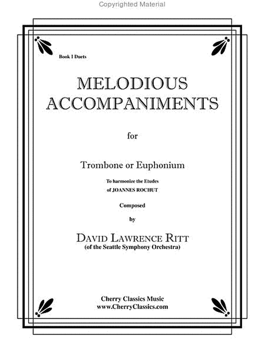 Melodious Accompaniments to Rochut Etudes Book 1 for Trombone or Euphonium image number null