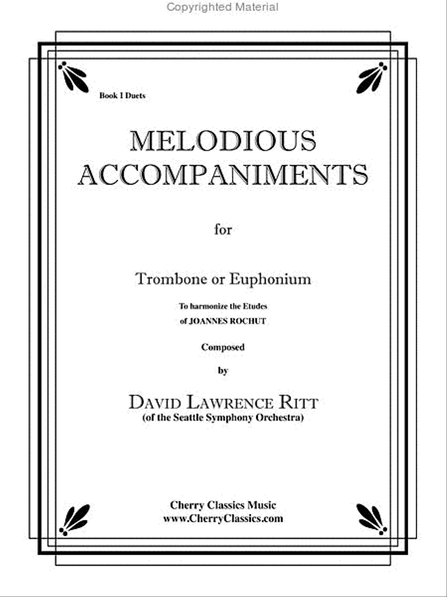 Melodious Accompaniments to Rochut Etudes Book 1 for Trombone or Euphonium image number null