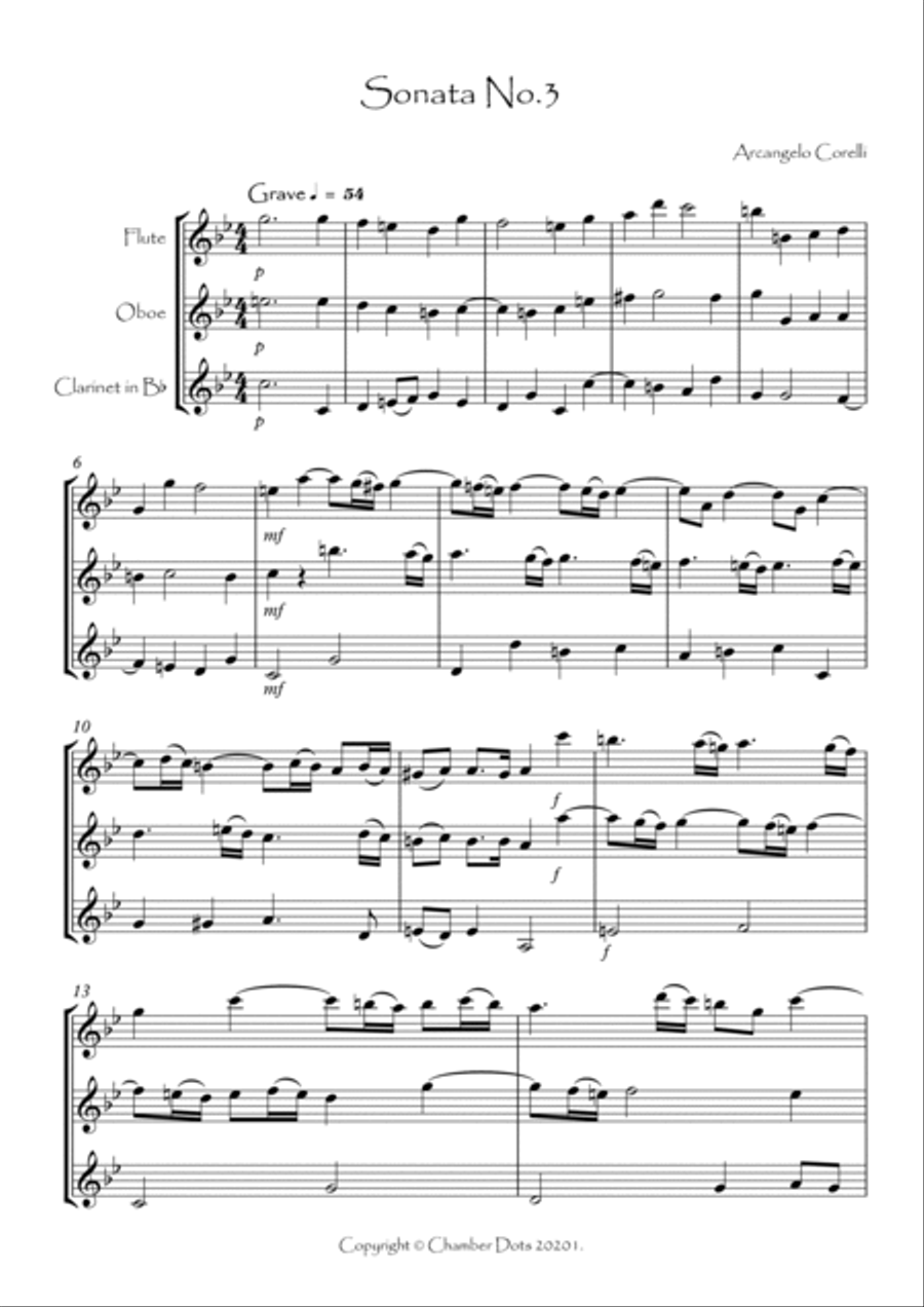Sonata No.3 Sonata No.3 Woodwind Trio scores gallery preview page 2
