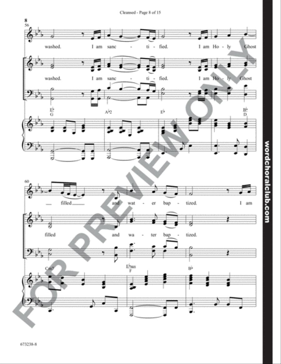 Cleansed - Anthem 4-Part scores gallery preview page 8