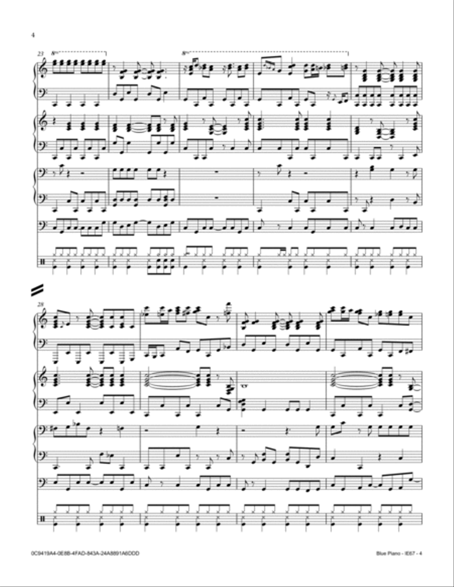 Blue Piano Blue Piano Small Ensemble scores gallery preview page 4