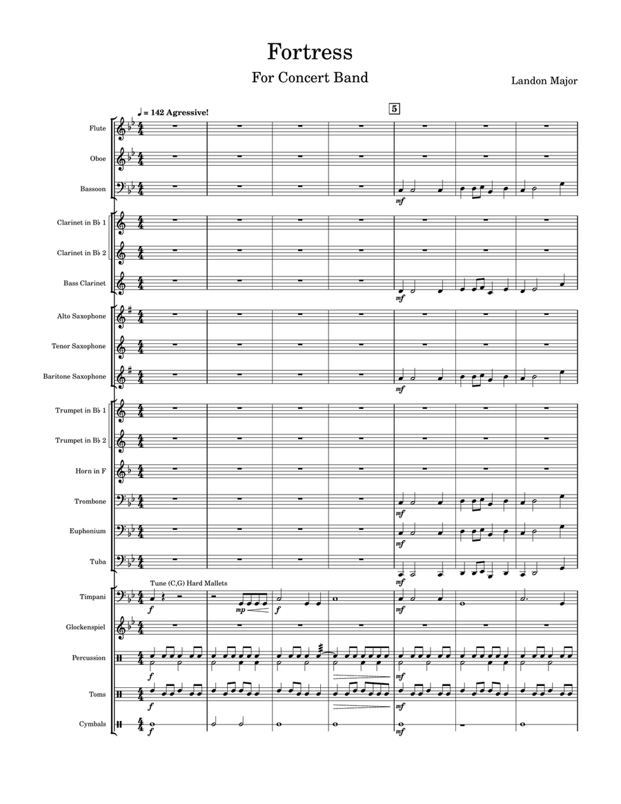 Fortress for Concert Band Concert Band scores gallery preview page 1