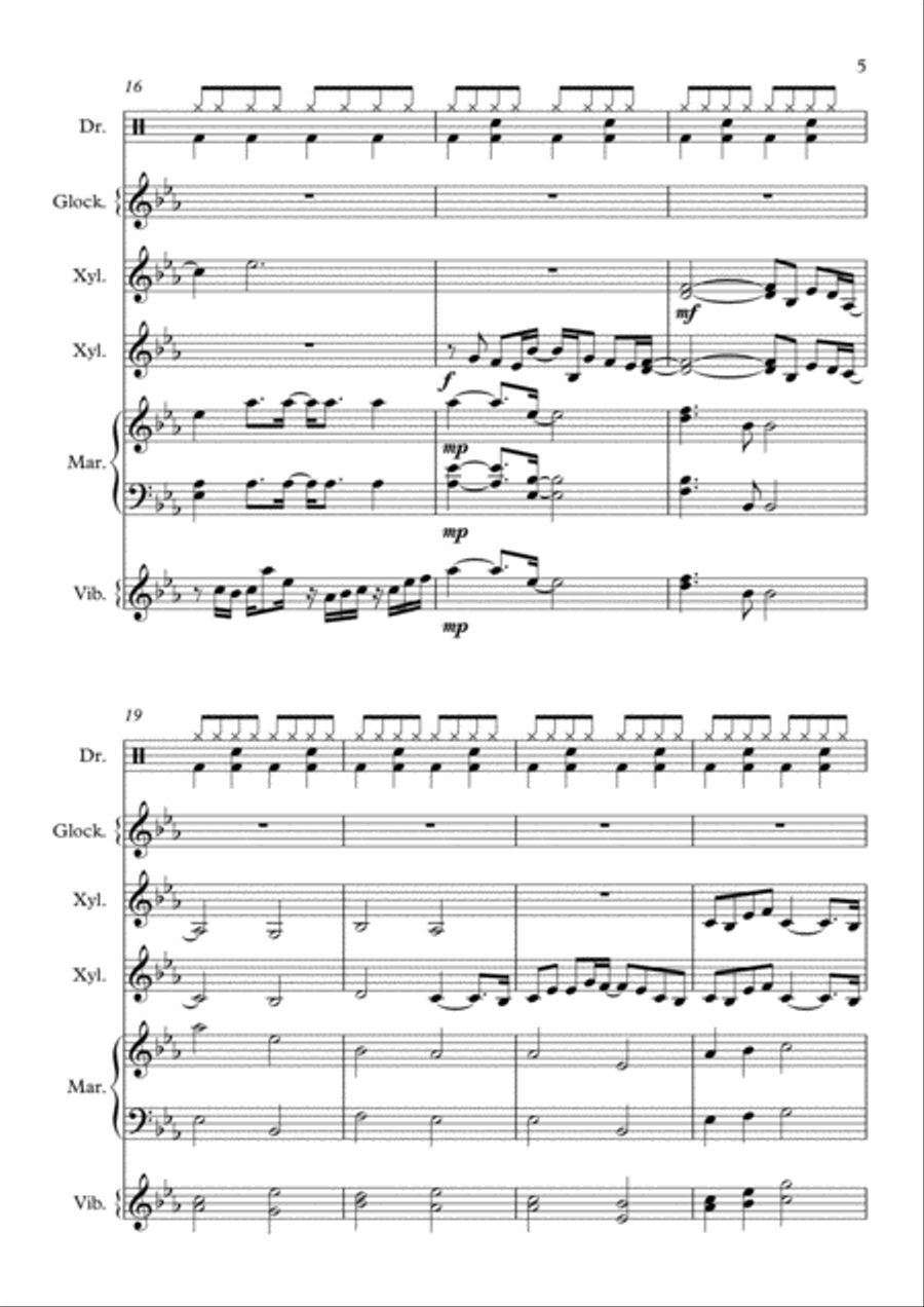 Fireflies Fireflies Percussion Ensemble scores gallery preview page 5