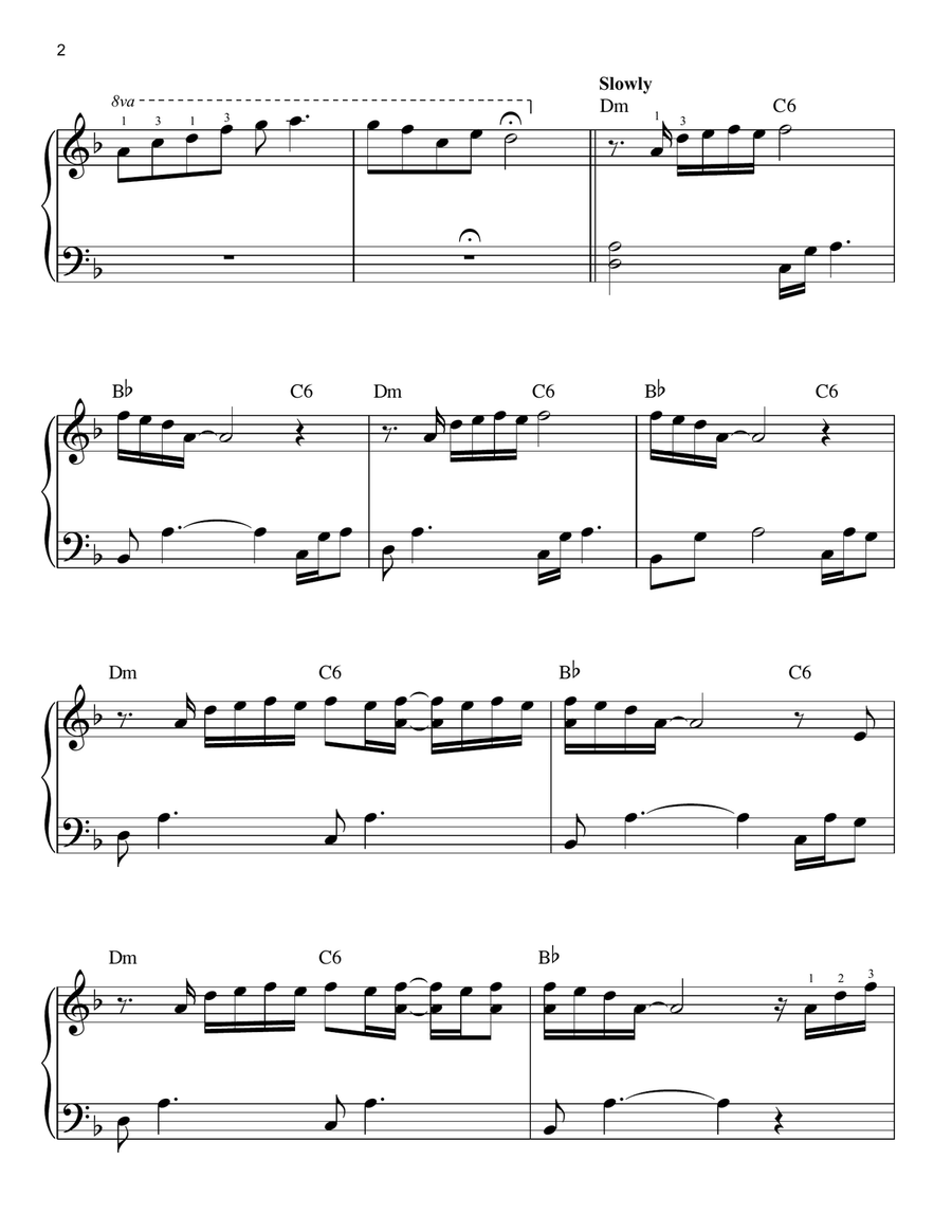 Longing/Love Easy Piano scores gallery preview page 2