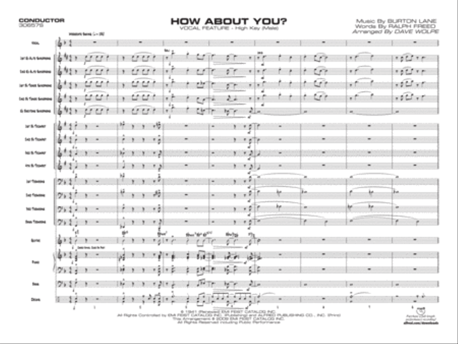 How About You? (score only) Jazz Ensemble scores gallery preview page 2