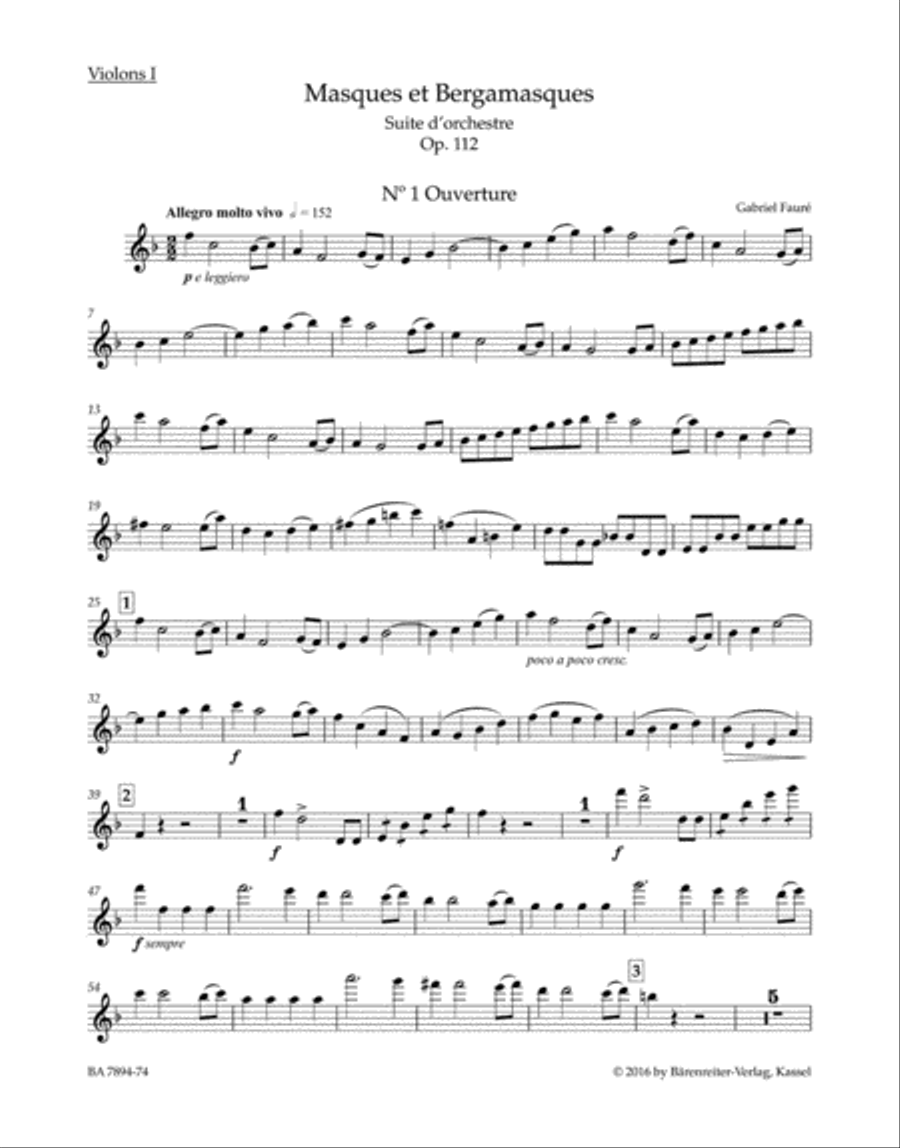 Masques et Bergamasques, op. 112 N 185b Orchestra scores gallery preview page 3