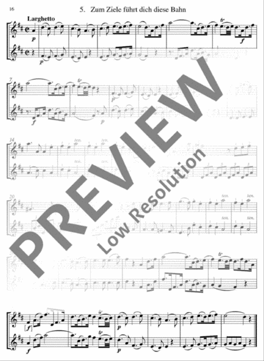 The Magic Flute Flute Duet scores gallery preview page 17
